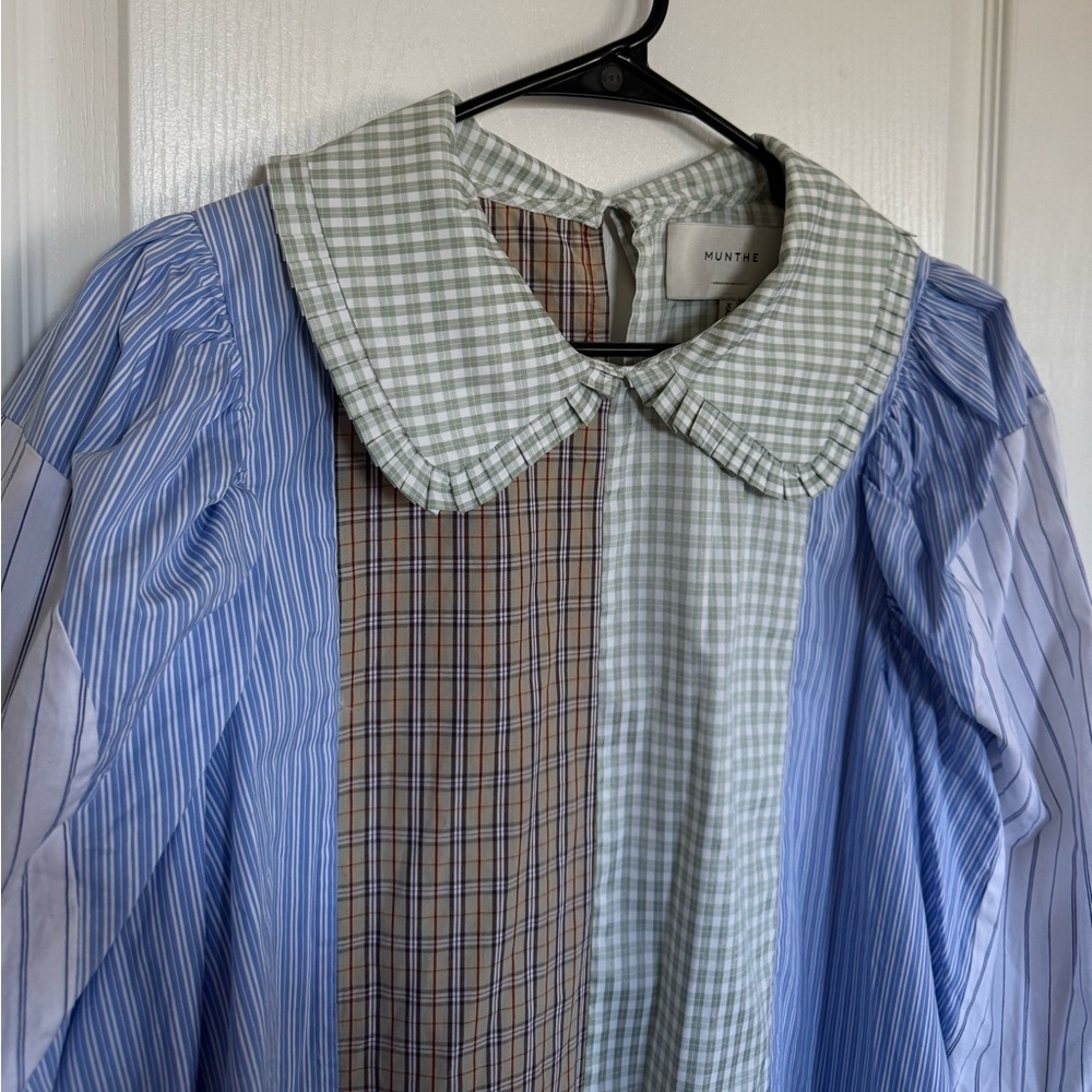 Munthe Robert Patchwork Striped Blouse - image 6